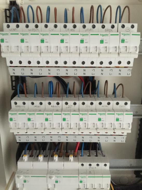 Opbouw verdeelbord te Rumst